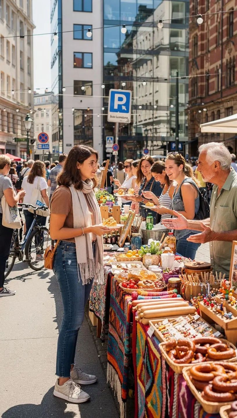 Nahaufnahme eines Reiseführers mit detaillierter Karte und Reiseplan für eine entspannte Wochenendreise in Deutschland.